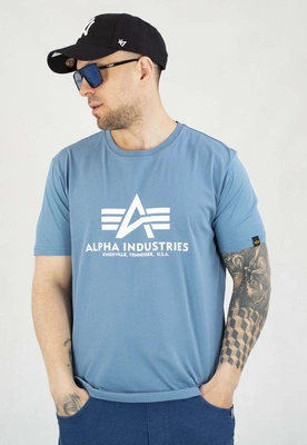 T-shirt Alpha Industries Basic 100501 niebieski
