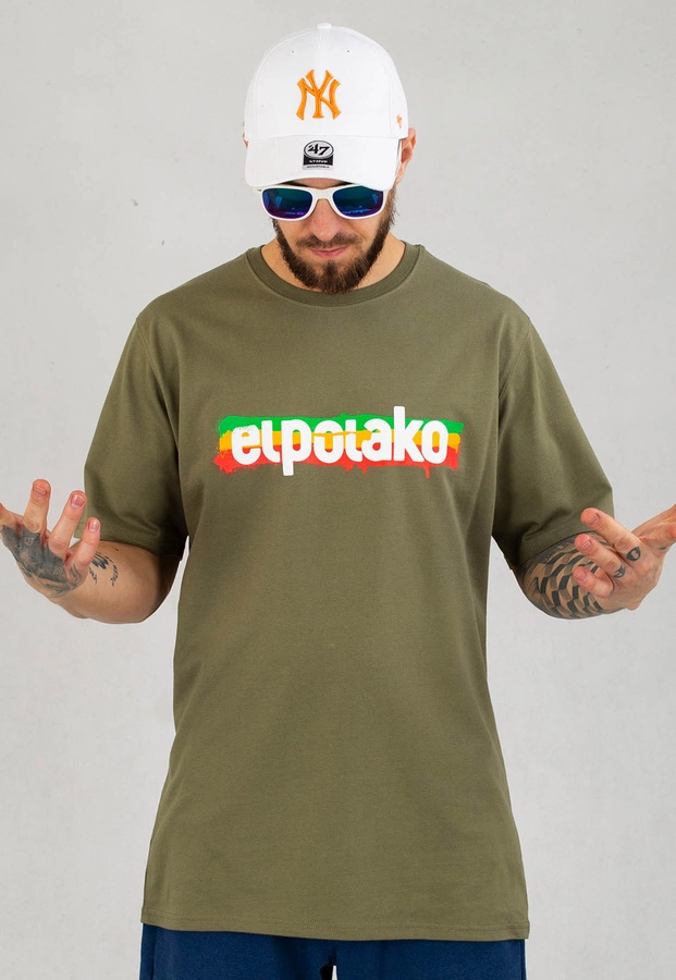 T-shirt El Polako Rasta military khaki