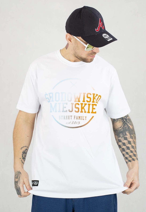 T-shirt Środowisko Miejskie Theme 2.0 biało niebieska