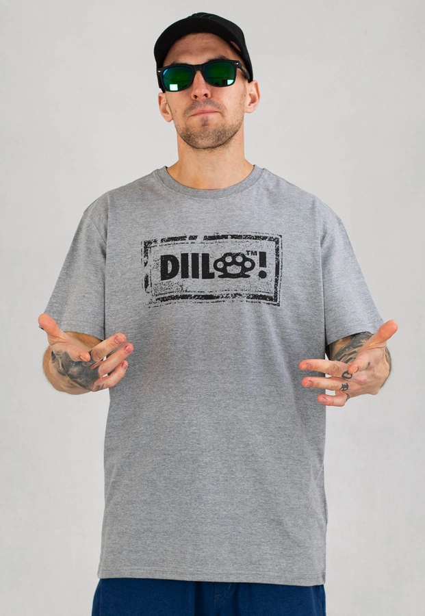 T-shirt Diil Damage szary