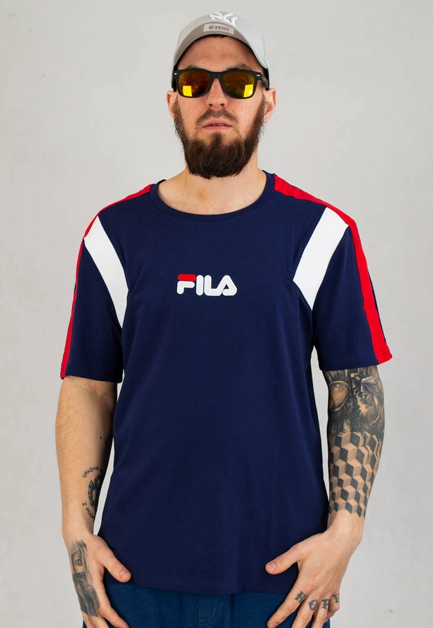 T-shirt Fila Bormio FAM0175 niebieski