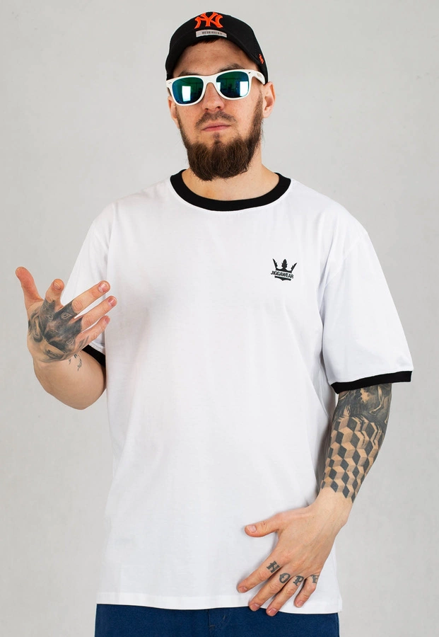 T-shirt Jigga Wear Contrast Tee biało czarny