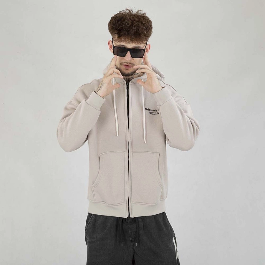 Bluza I8 Z Kapturem ZIP Originals beżowa