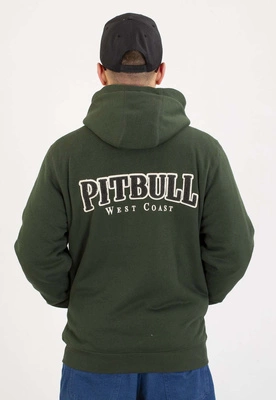 Bluza Pit Bull Z Kapturem ZIP Ruffin Detroit dark green