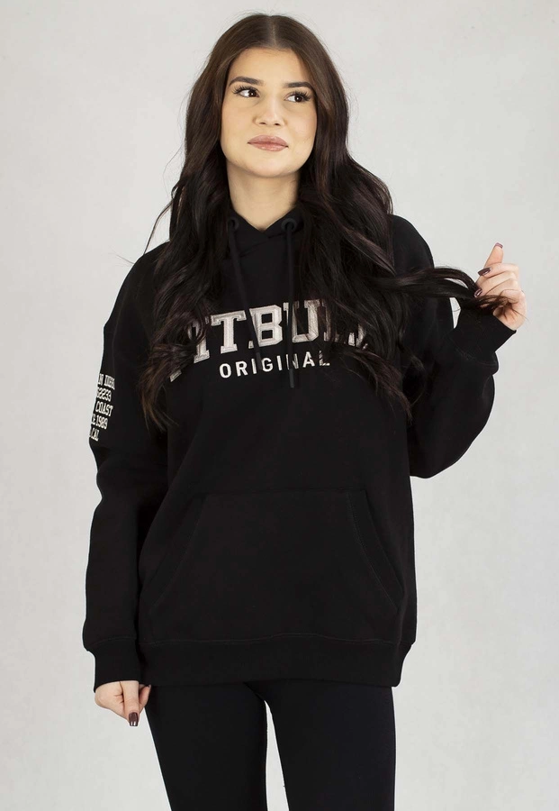 Bluza Pit Bull Z Kapturem Oversize Tyrian czarna