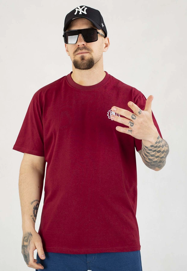 T-shirt Diil Small bordowy