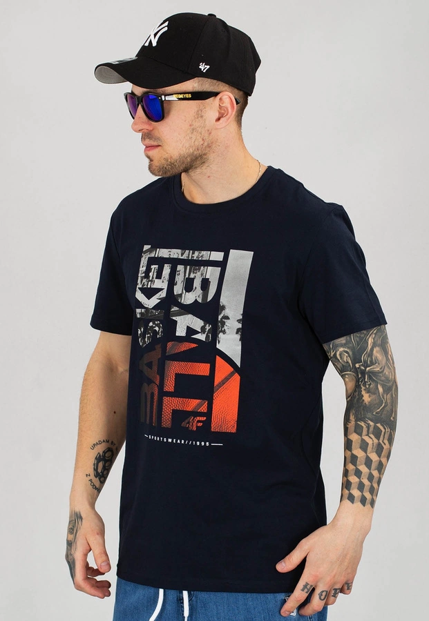 T-shirt 4F TSM031 granatowy