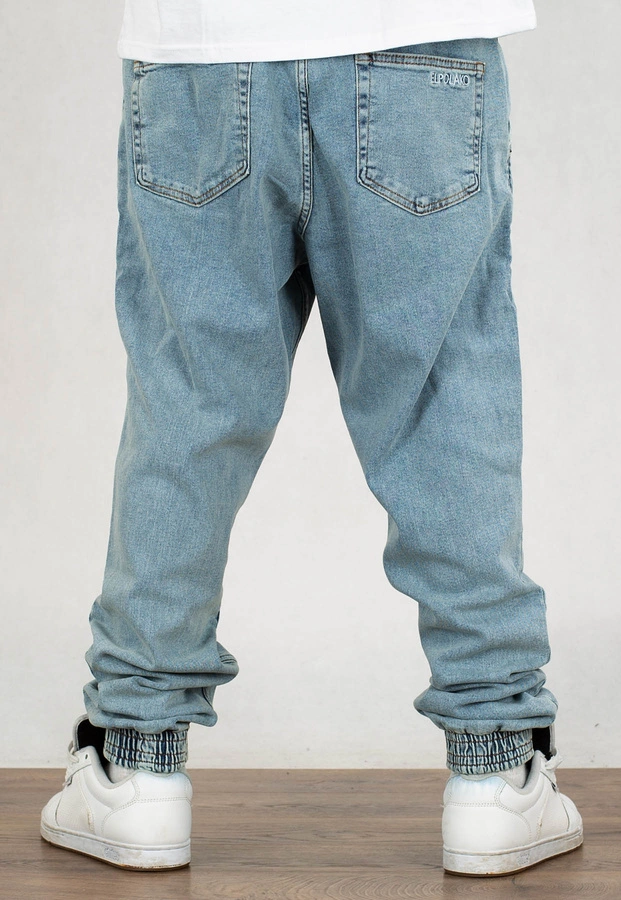 Spodnie El Polako Joggery Regular Jeans Ep Mini jasne niebieskie