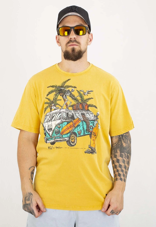 T-shirt Pit Bull Open Beach 190 washed yellow