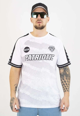 T-shirt Patriotic Football Lines biały