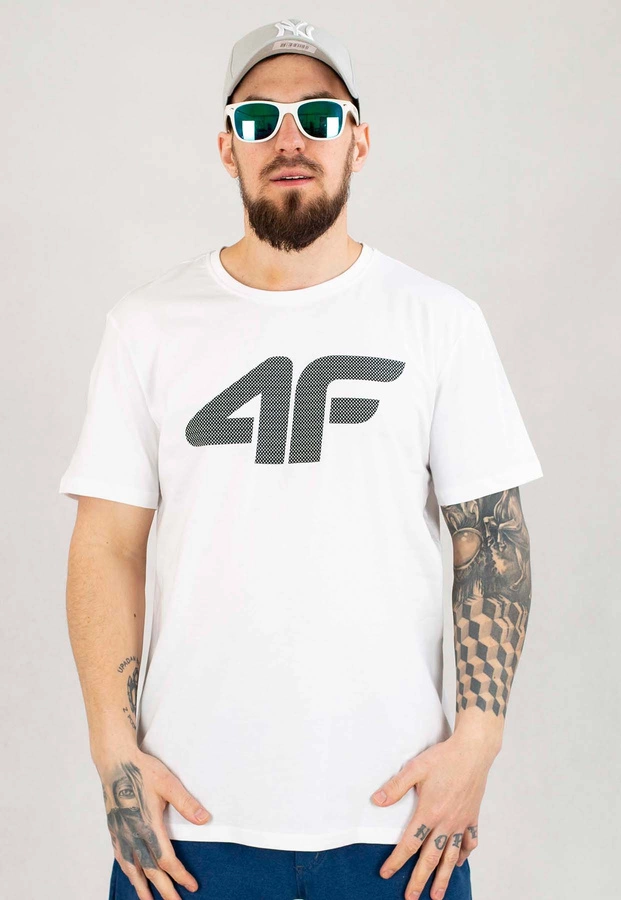 T-shirt 4F Regular M1155 biały