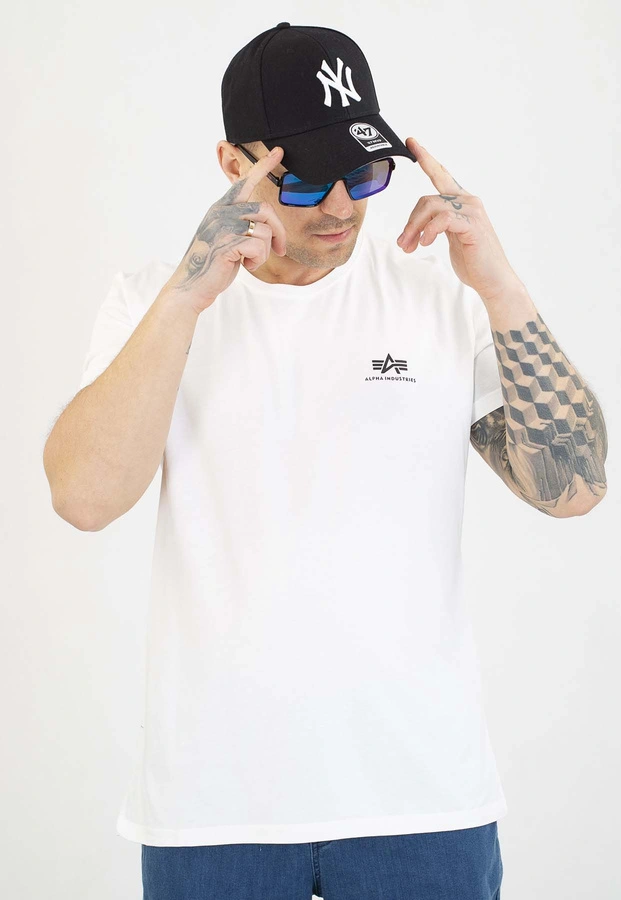T-shirt Alpha Industries Basic Small Logo 188505 biały