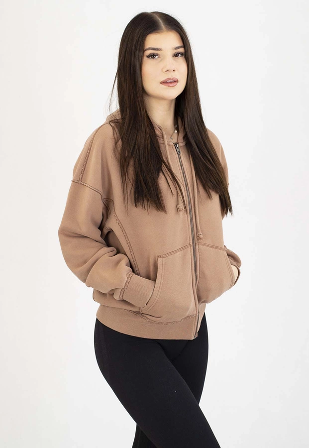 Bluza Pit Bull Z Kapturem ZIP Skull Surf chocolate mousse