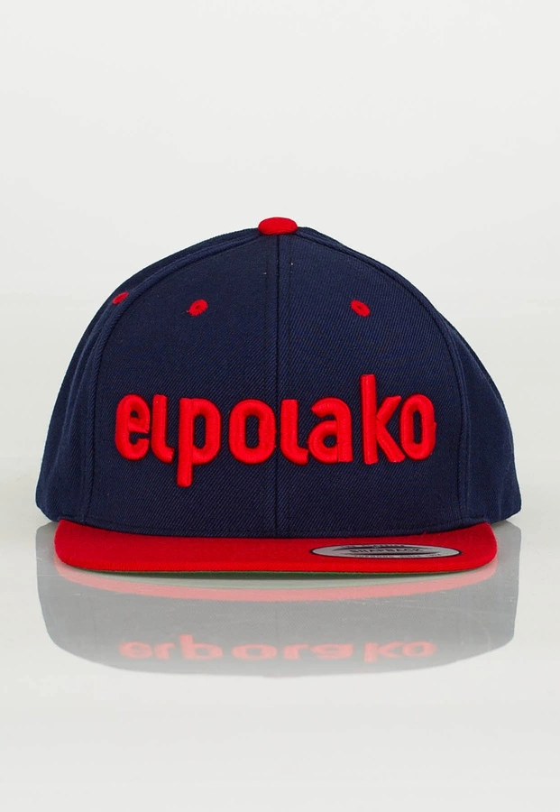 Czapka Snapback El Polako Classic granatowo czerwona