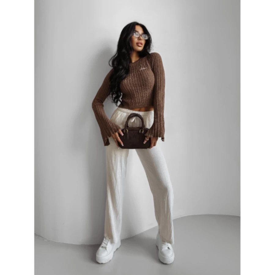 Sweter Olavoga Zirra brązowy