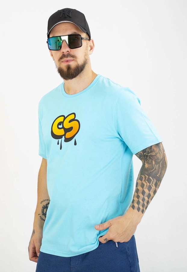T-shirt Ciemna Strefa Relax 100% turkusowy