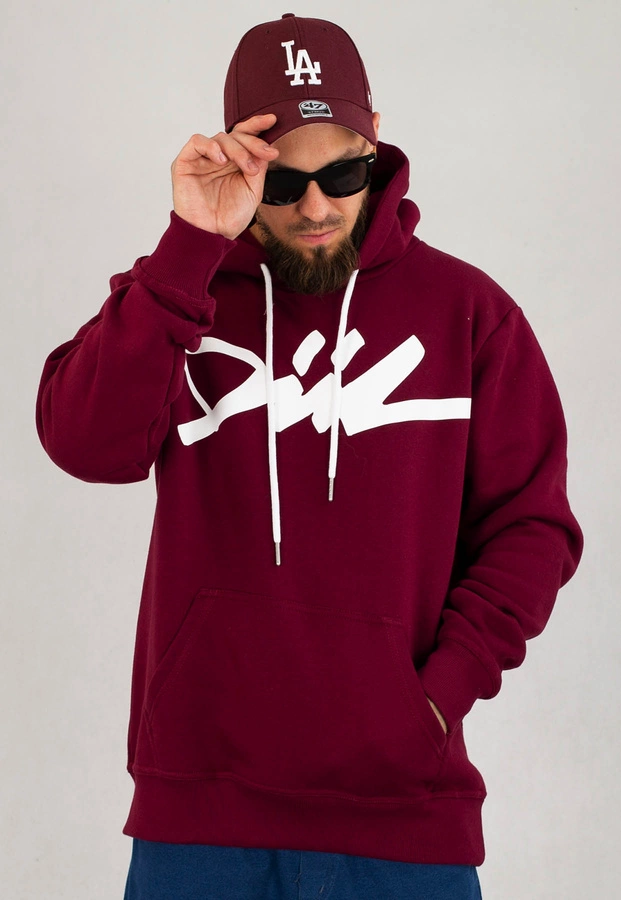 Bluza Diil Hoodie Disco bordowa