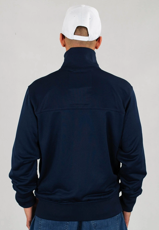 Bluza Pit Bull Oldschool Zip Chest Logo granatowo biała