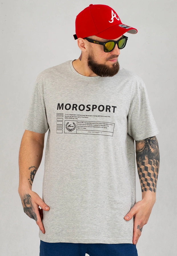 T-shirt Moro Sport Moro Rectangle Dark jasno szary