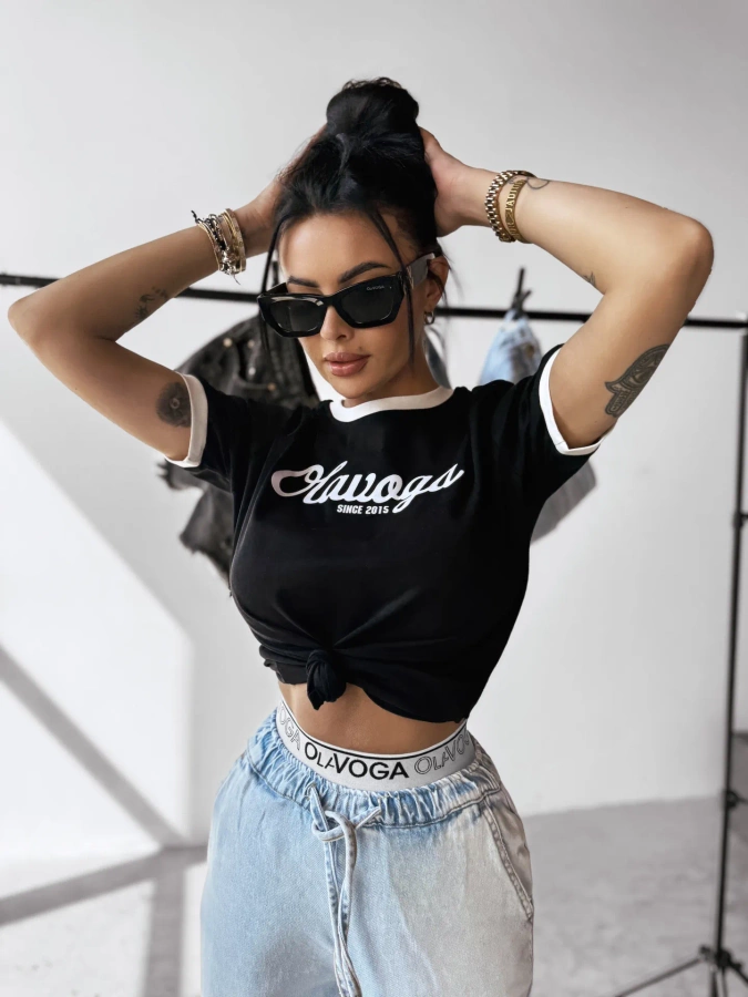 T-Shirt Olavoga Aven czarny
