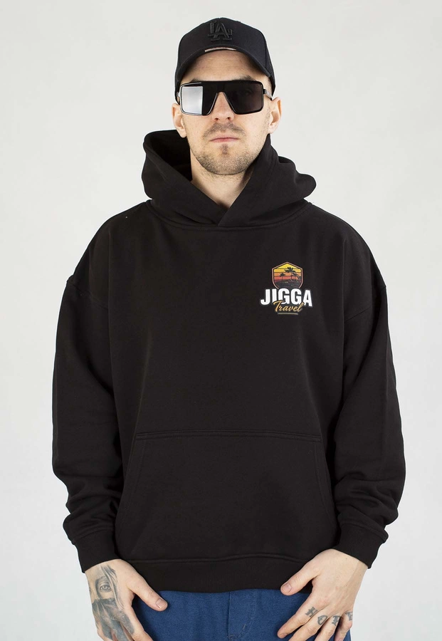 Bluza Jigga Wear Z Kapturem Baggy Lowrider czarna