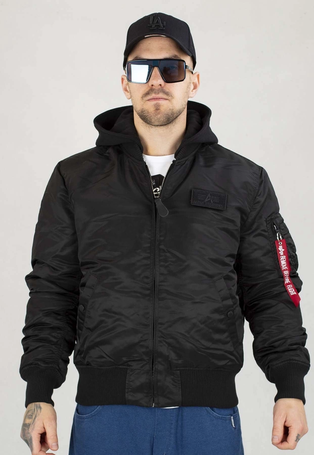 Kurtka Alpha Industries Zimowa MA-1 ZH Back Print 128113 czarno kolorowa