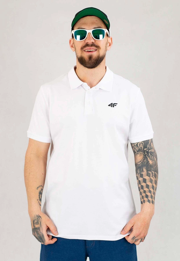 T-shirt Polo 4F M130 biały