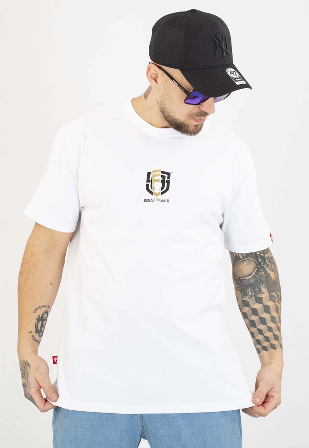 T-shirt Street Autonomy Roach biało złoty