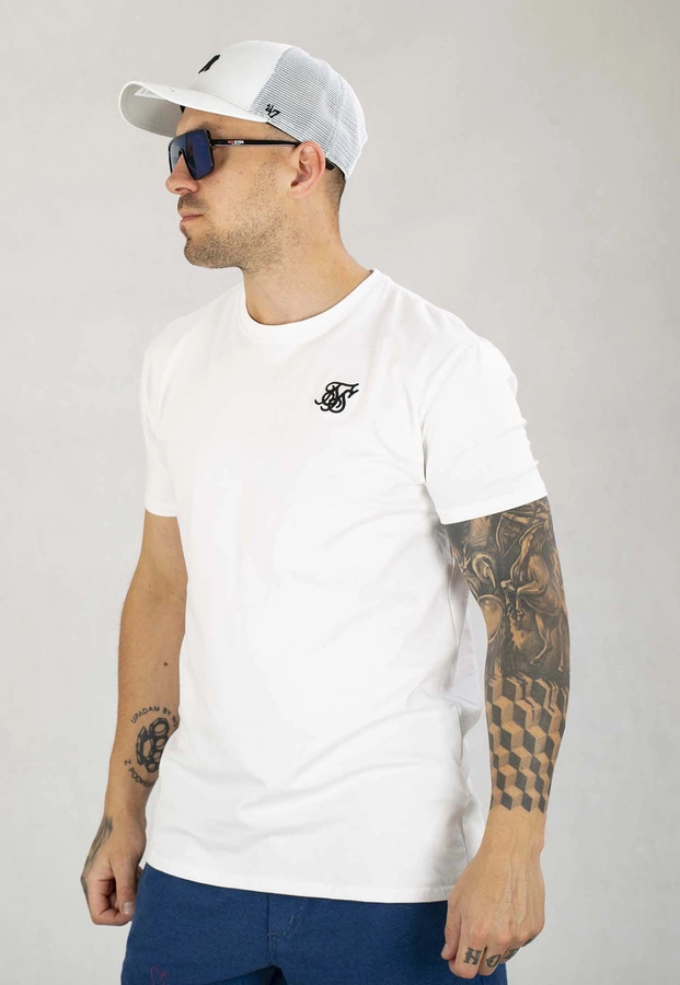 T-shirt SikSilk Essentials biały