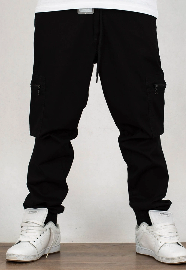 Spodnie Ciemna Strefa Jogger Cargo Gumka czarne