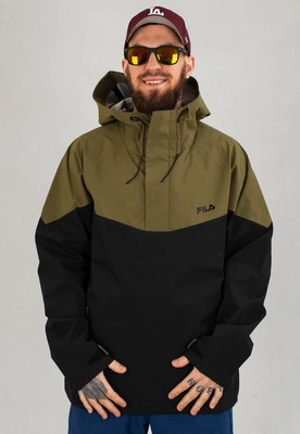 Kurtka Fila Trencin FAM0196 czarno oliwkowa