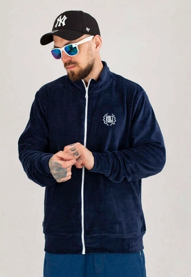 Bluza Diil Bez Kaptura Welur granatowa