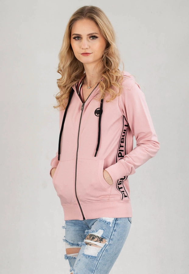 Bluza Pit Bull Hooded Zip  French Terry La Deta różowa