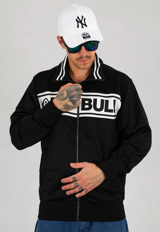 Bluza Pit Bull Oldschool Zip Chest Logo czarno biała