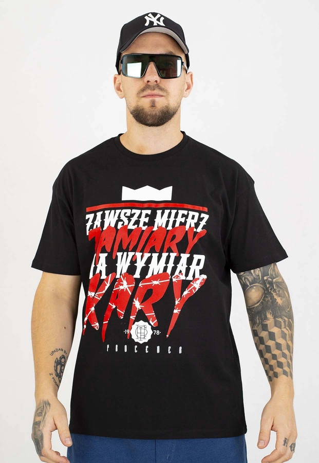 T-shirt Chada Proceder Wymiar Kary czarny