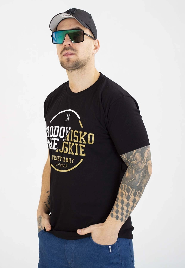 T-shirt Środowisko Miejskie Classic Cut czarno złoty 