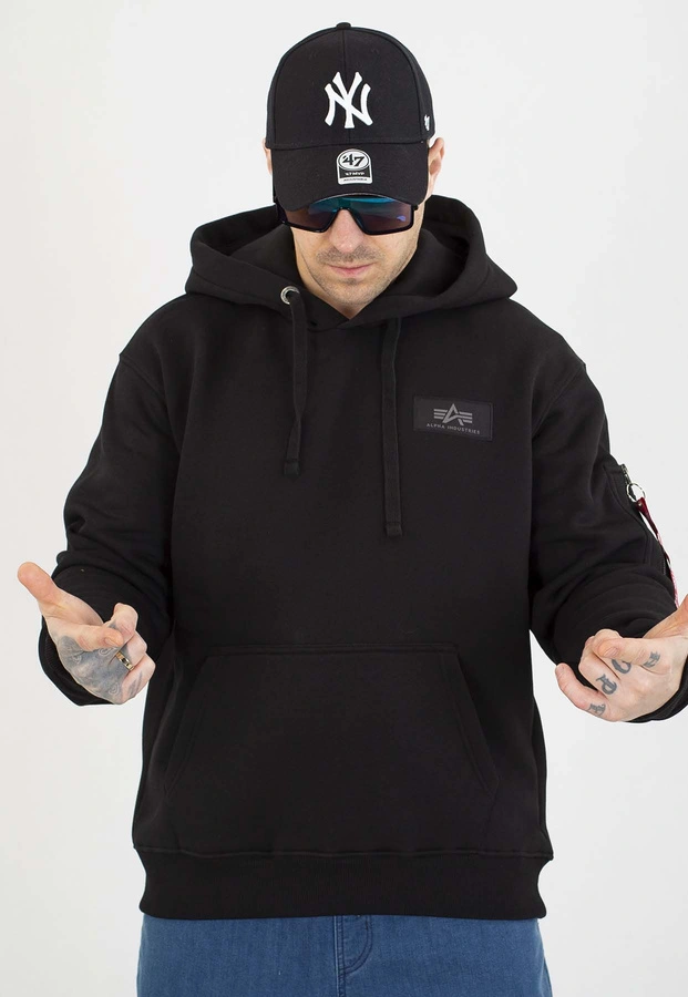 Bluza Alpha Industries Z Kapturem Back Print Mirror Camo 178318MC czarna