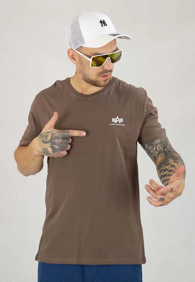 T-shirt Alpha Industries Basic Small Logo 188505 beżowy