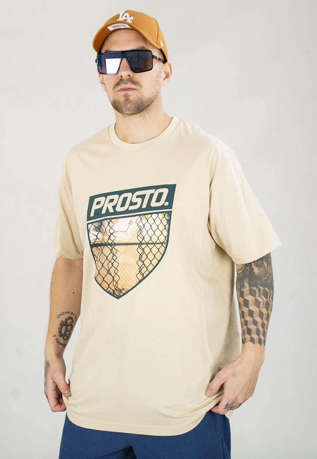 T-shirt Prosto Skizzle beżowy