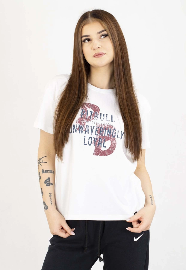 T-Shirt Pit Bull Oversize Loyal 170 white