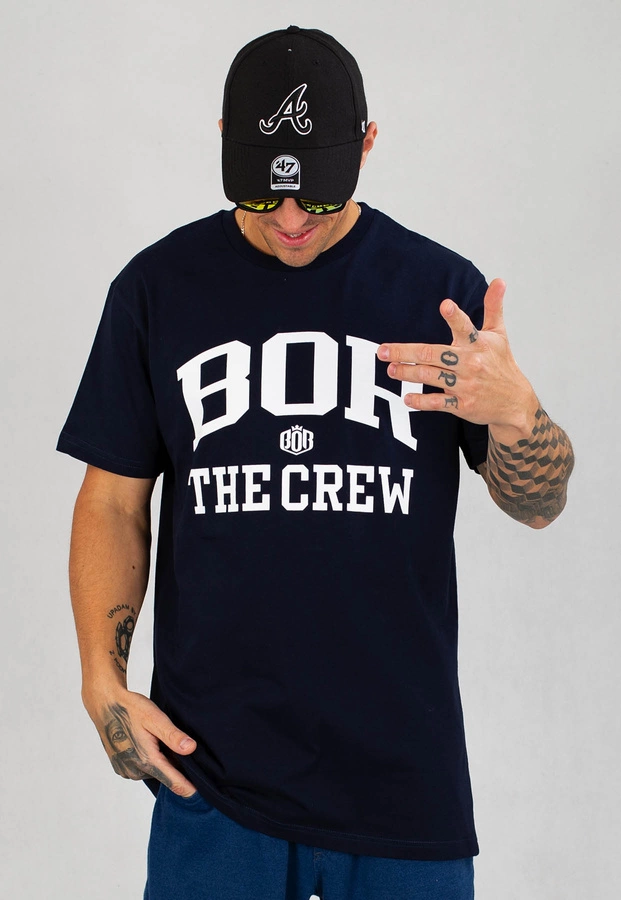 T-shirt B.O.R. Biuro Ochrony Rapu The Crew granatowy