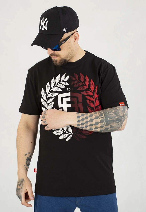 T-shirt Street Autonomy Laur czarno czerwony