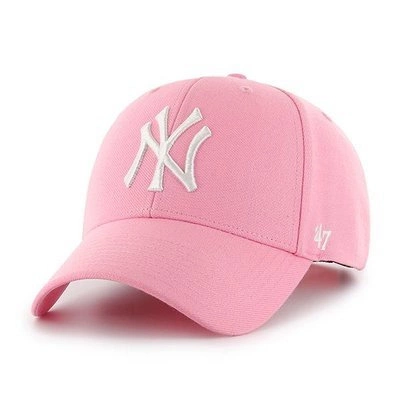 Czapka 47 Brand MLB New York Yankees '47 MVP Snapback różowa B-MVPSP17WBP