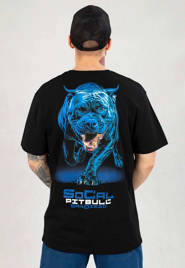 T-shirt Pit Bull In Blue czarny