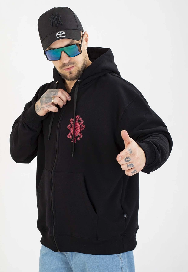 Bluza Brain Dead Familia Zip Shark czarna