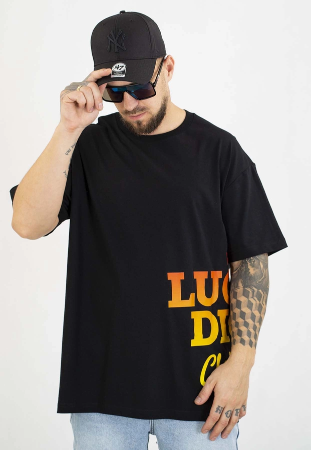T-shirt Lucky Dice Frontback czarno pomarańczowy