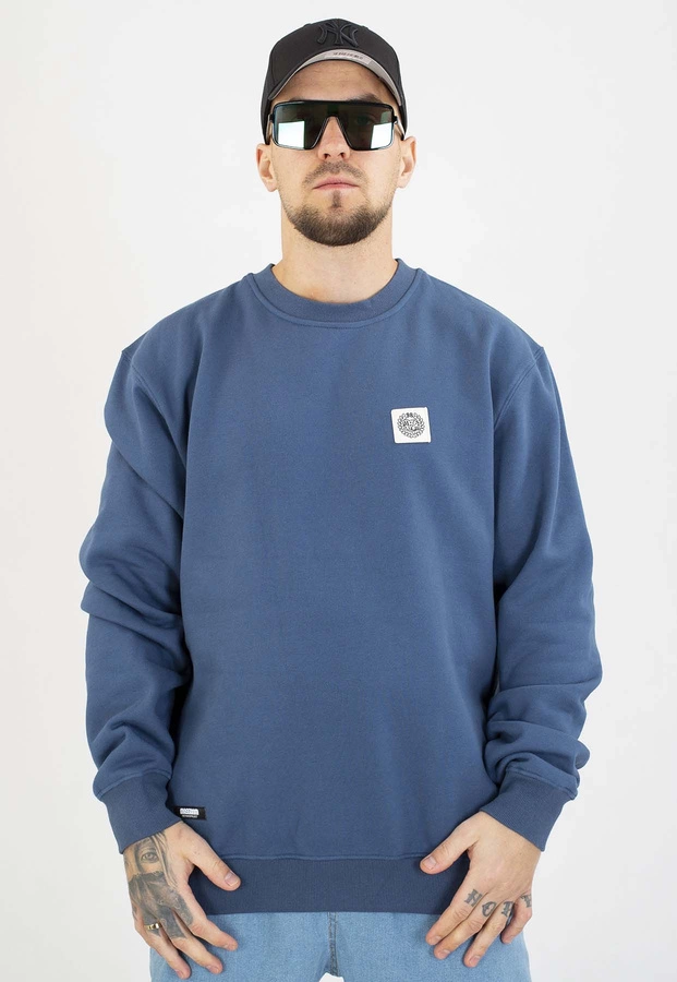 Bluza Mass Bez Kaptura Patch niebieska
