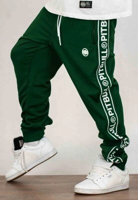 Dresy Pit Bull Oldschool Tape Logo Terry Group zielone