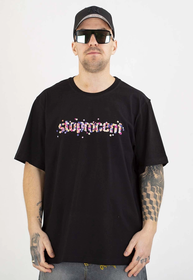 T-shirt Stoprocent Buttons czarny