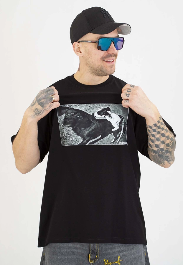 T-shirt Stoprocent Dogs czarny 